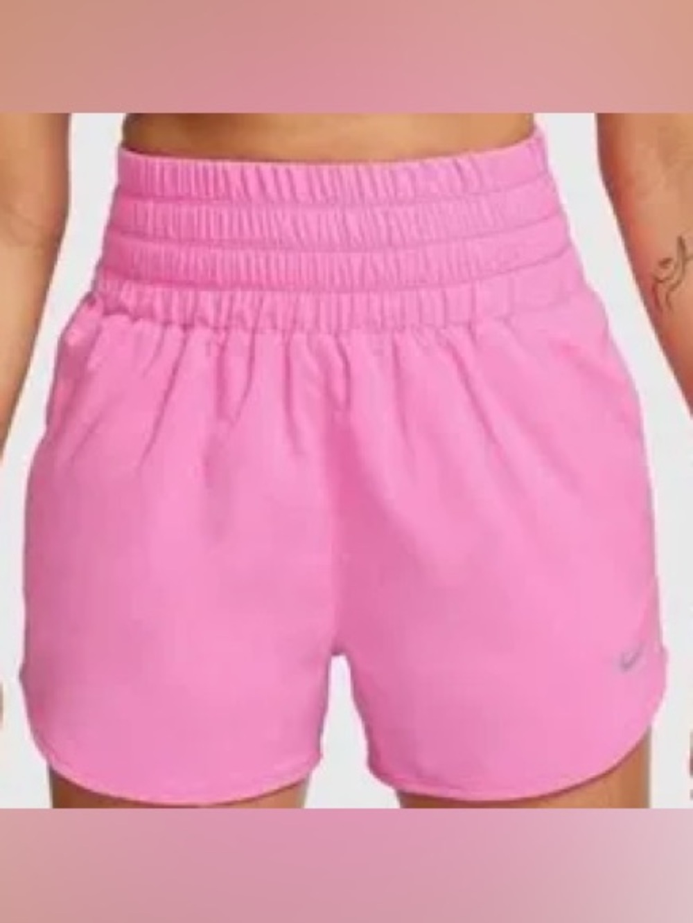 Nike Ultra High Rise Shorts Playful Pink Size M NEW